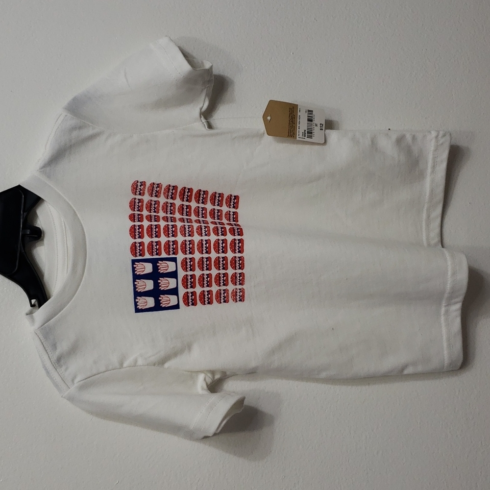 American hamburgers and fries flag t-shirts  #5